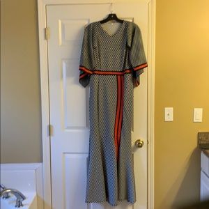 Houndstooth patterned dress